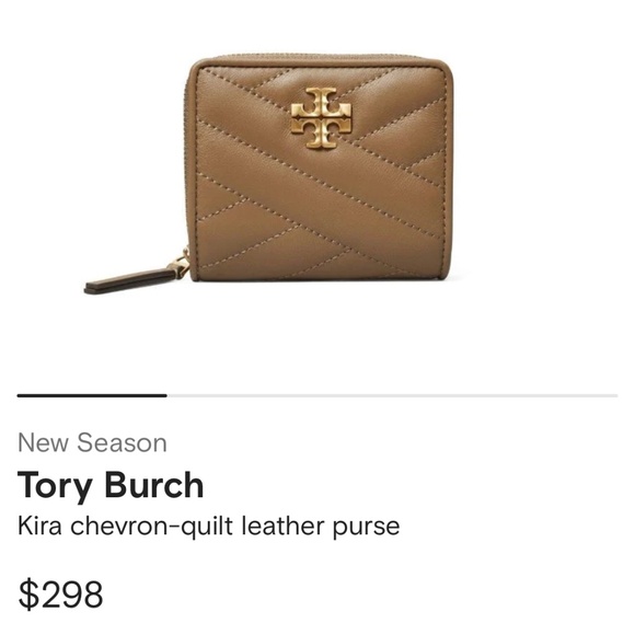 SOLD - BNWT - Authentic - Tory Burch Kira Chevron Lambskin Bifold Wallet - Picture 4 of 5